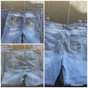 Wallflower jeans lot (3) pair. Curvy Liscous. Stretch. Bootcut